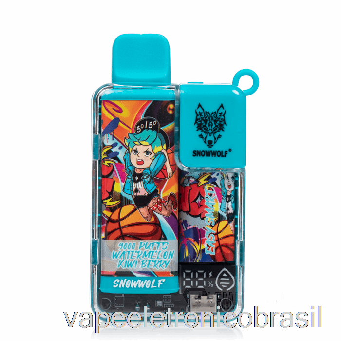 Vape Eletrônico Snowwolf Easy Smart Ea9000 Descartável Melancia Kiwi Berry